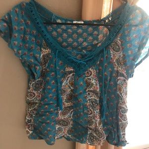 Turquoise Pattern Top